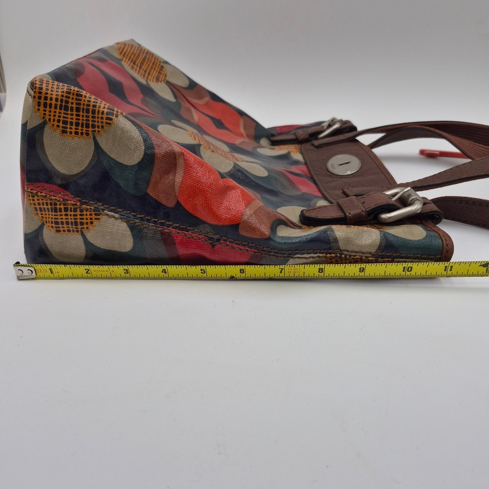 Fossil Key-Per Floral Tote Bag & Wallet Set ZB5126 Retro Coated Canvas Bag - Picture 11 of 16